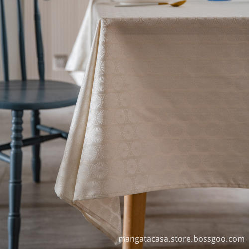 100%Polyester Jacquard Tablecloth for restaurant